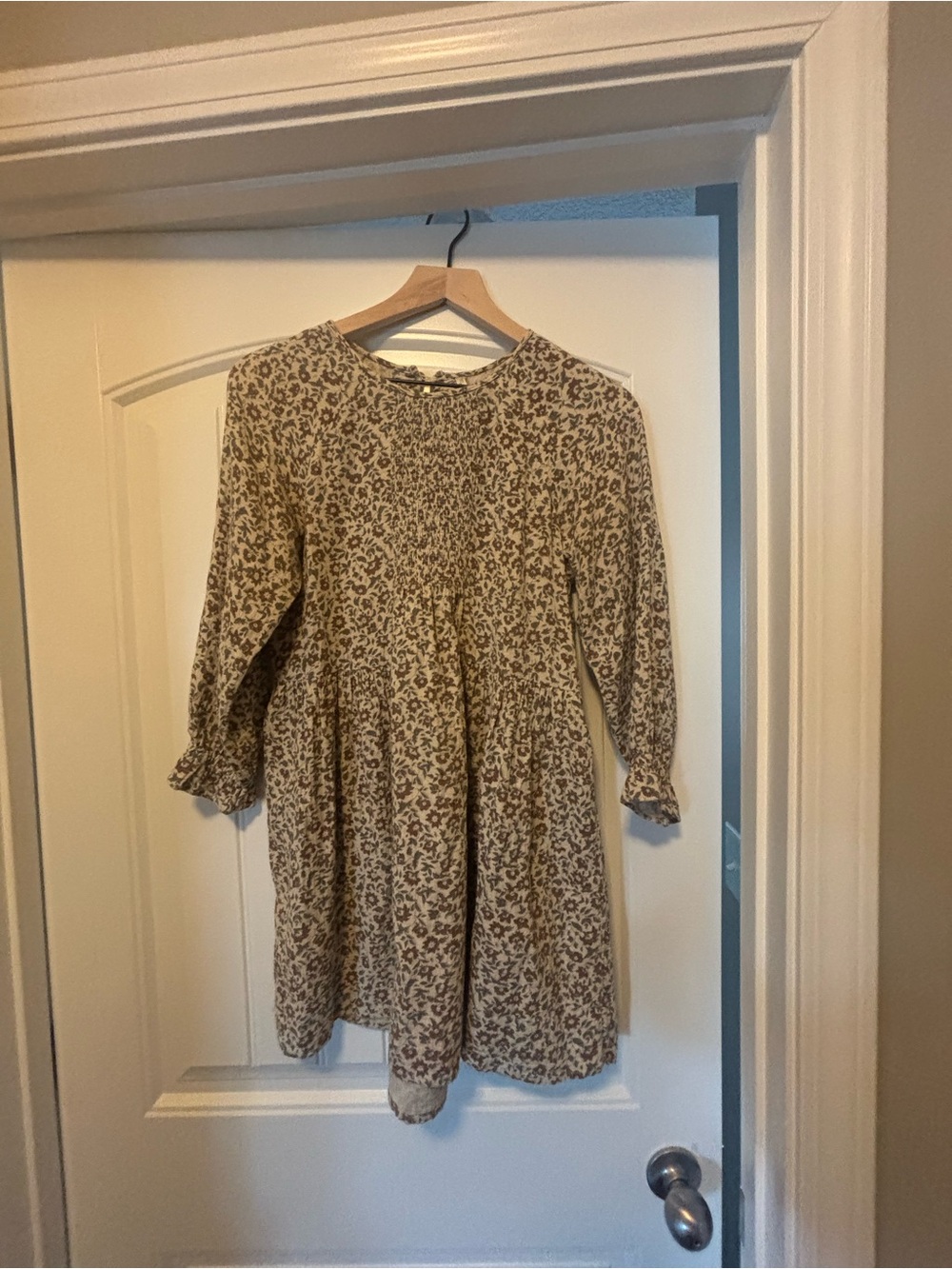 Rylee + Cru Beige Floral Mini Dress